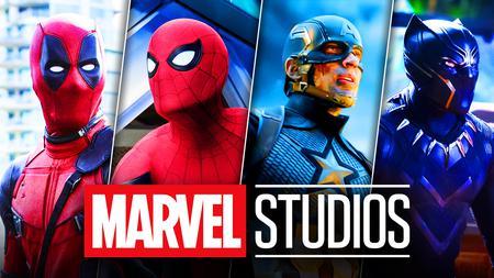 Deadpool, Spider-Man, Captain America, Black Panther, Marvel Studios logo