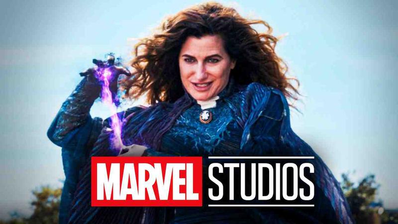 Kathryn Hahn as Agatha Harkness, Marvel Studios logo