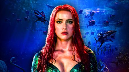 Amber Heard as Mera Aquaman poster background