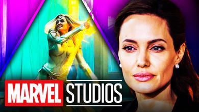 Angelina Jolie as Thena, Marvel Studios logo