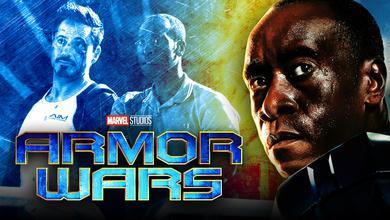 Armor Wars logo, Don Cheadle War Machine