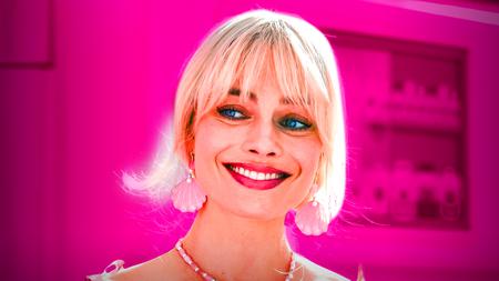 Margot Robbie as Barbie smiling