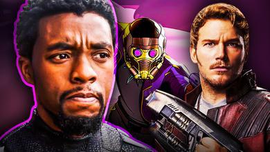 Chadwick Boseman TChalla Star Lord Chris Pratt Guardians of the Galaxy