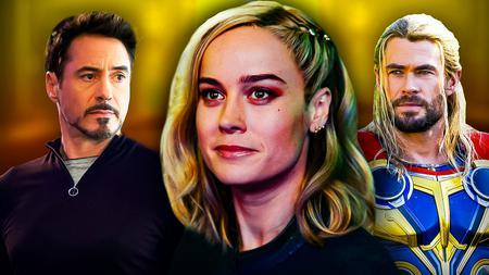 Brie Larson Robert Downey Jr. Chris Hemsworth