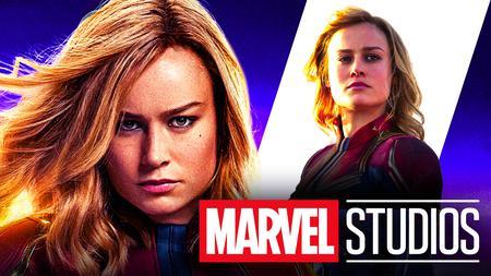 Brie Larson as Captain Marvel, Marvel Studios logo