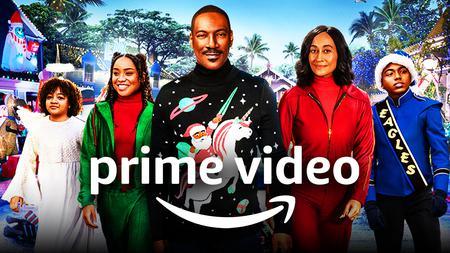 Eddie Murphy, Candy Cane Lane cast, Prime Video logo