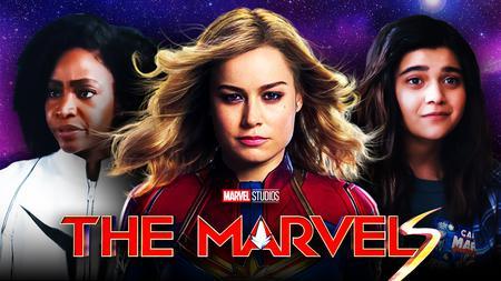 Brie Larson as Captain Marvel, Iman Vellani as Kamala Khan, Teyonah Harris as Monica Rambeau