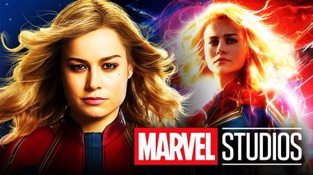 Captain Marvel, Brie Larson, Marvel Studios logo