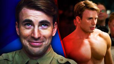 Steve Rogers, Steve Rogers no shirt in Captain America