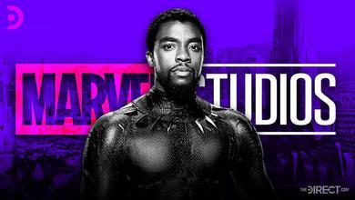 Chadwick Boseman as T'Challa with purple overlay