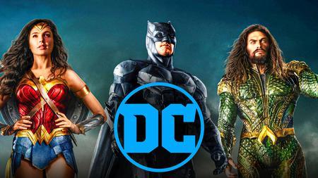 Wonder Woman, Batman, Aquaman, DC logo