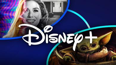 Disney+ logo, Wanda Maximoff, Baby Yoda