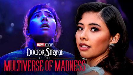 Xochitl Gomez as America Chavez, Doctor Strange 2 logo