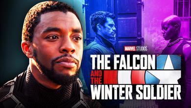 Chadwick Boseman Black Panther Falcon and Winter Soldier Logo