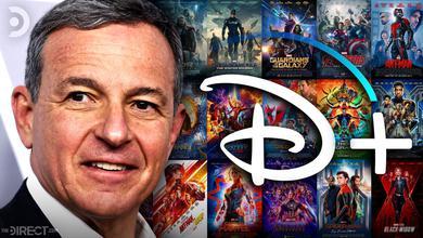 Bob Iger, Disney+ Logo, MCU Movie Posters