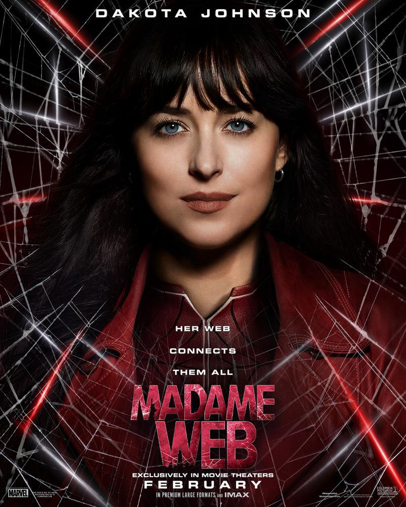 Madame Web poster, Dakota Johnson