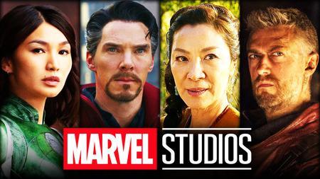 Benedict Cumberbatch, Gemma Chan, Sean Gunn, Michelle Yeoh, Marvel Studios logo