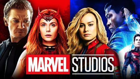 Hawkeye, Scarlet Witch, Captain Marvel, Kang, Ant-Man, Marvel Studios logo