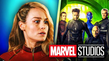 Brie Larson as Captain Marvel, X-Men movie heroes, Marvel Studios logo