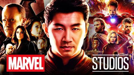 Simu Liu as Shang-Chi, Marvel Studios logo