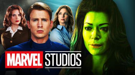 Tatiana Maslany as She-Hulk, Marvel Studios logo, Steve Rogers