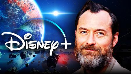 Jude Law, Disney Plus logo, Star Wars space