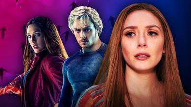 Elizabeth Olsen as Wanda Maximoff, Aaron Taylor-Johnson as Pietro Maximoff