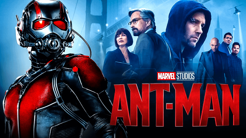 Ant-Man logo, Paul Rudd, Michael Douglas, Evangeline Lilly