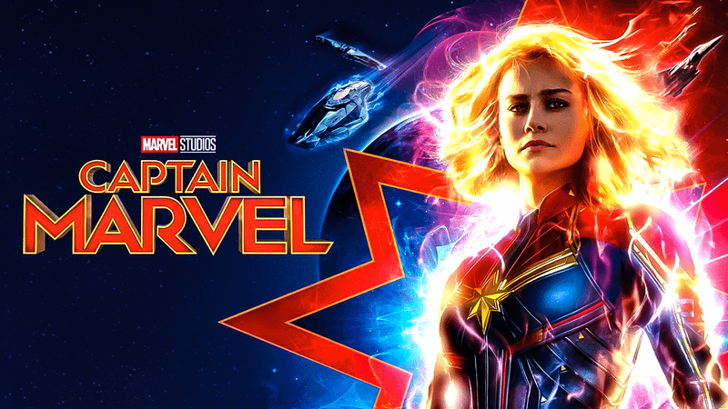 Brie Larson, Captain Marvel logo