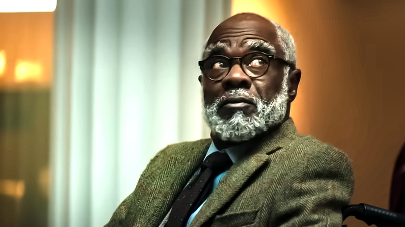 Glynn Turman as Mister Brunner, also known as Chiron, in a wheelchair